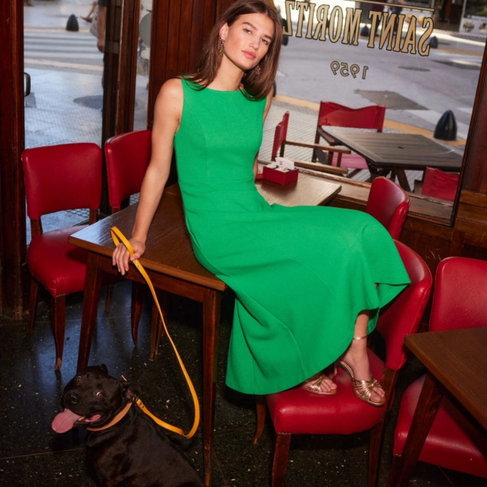 Boden Scarlet Ottoman Dress, Green NWT
